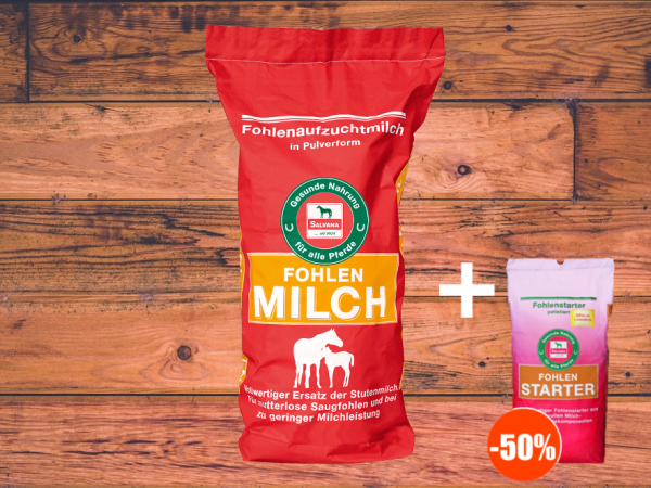 SALVANA Fohlenmilch csikótejpor-25 kg - Starter-csikó indító táp- 20 kg 50%